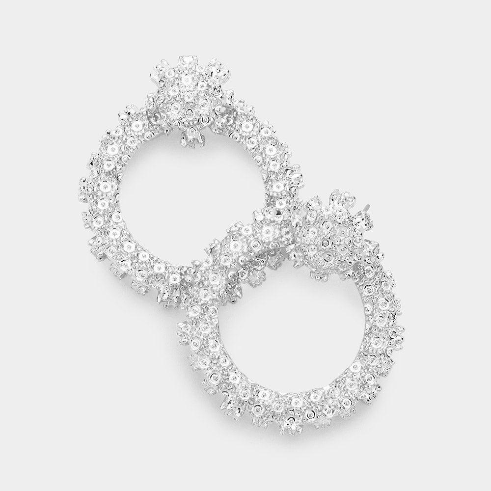 Bumpy Metal Open Circle Earrings - Jewelry Store by Erik Rayo