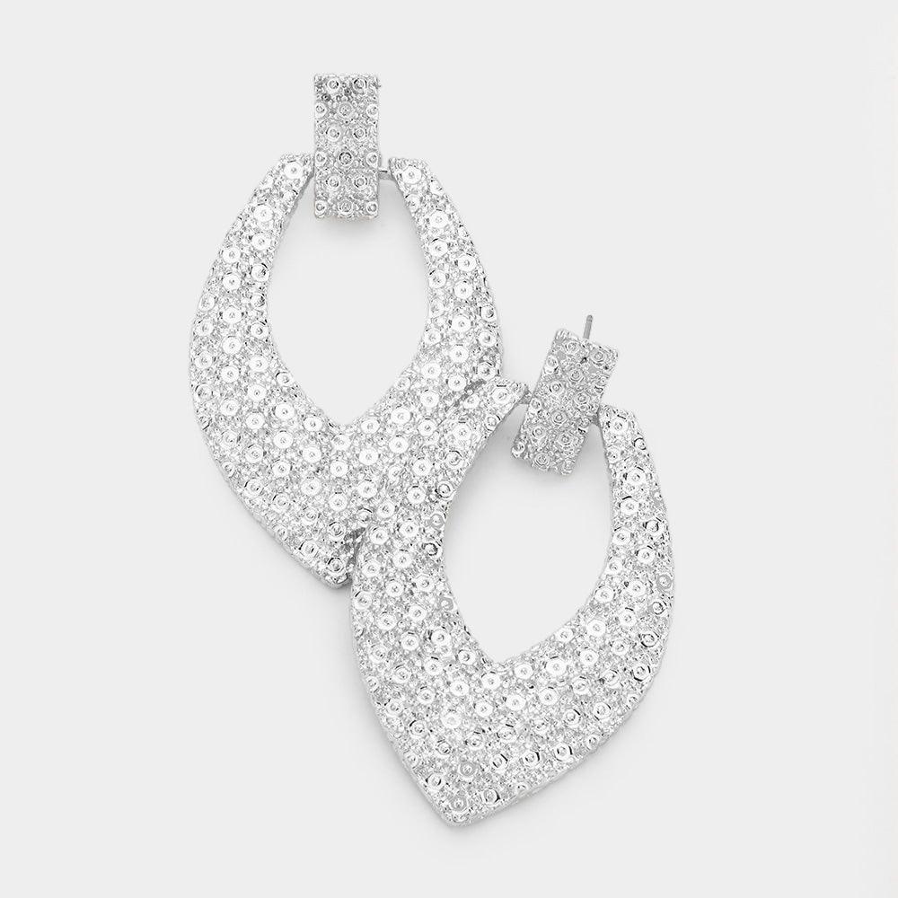 Bumpy Textured Metal Earrings - Jewelry Store by Erik Rayo