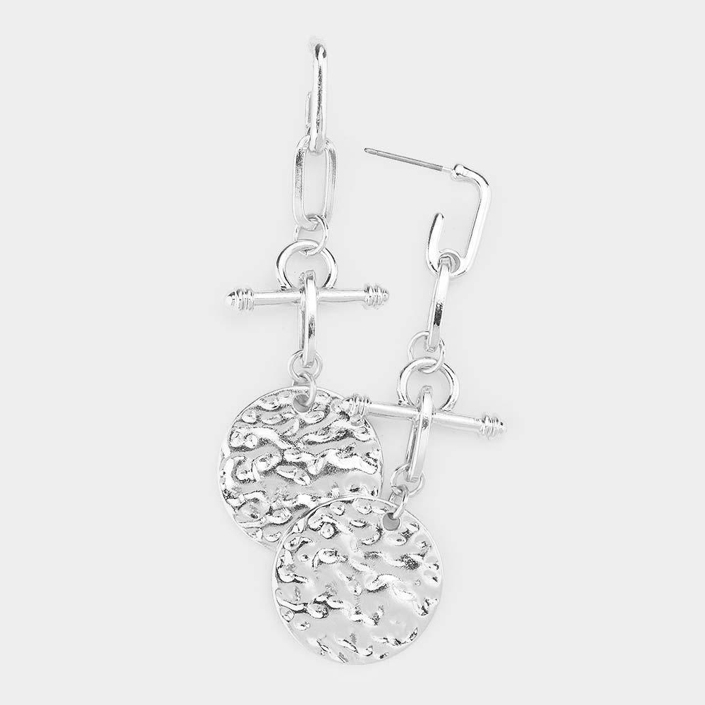 Geometric Metal Link Dangle Earrings - Jewelry Store by Erik Rayo