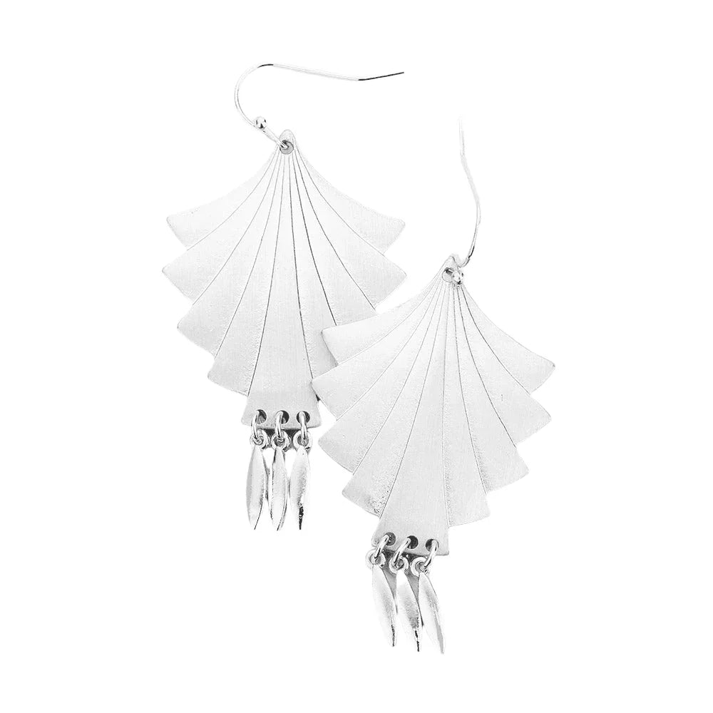 Silver Abstract Metal Dangle Earrings - Jewelry Store by Erik Rayo