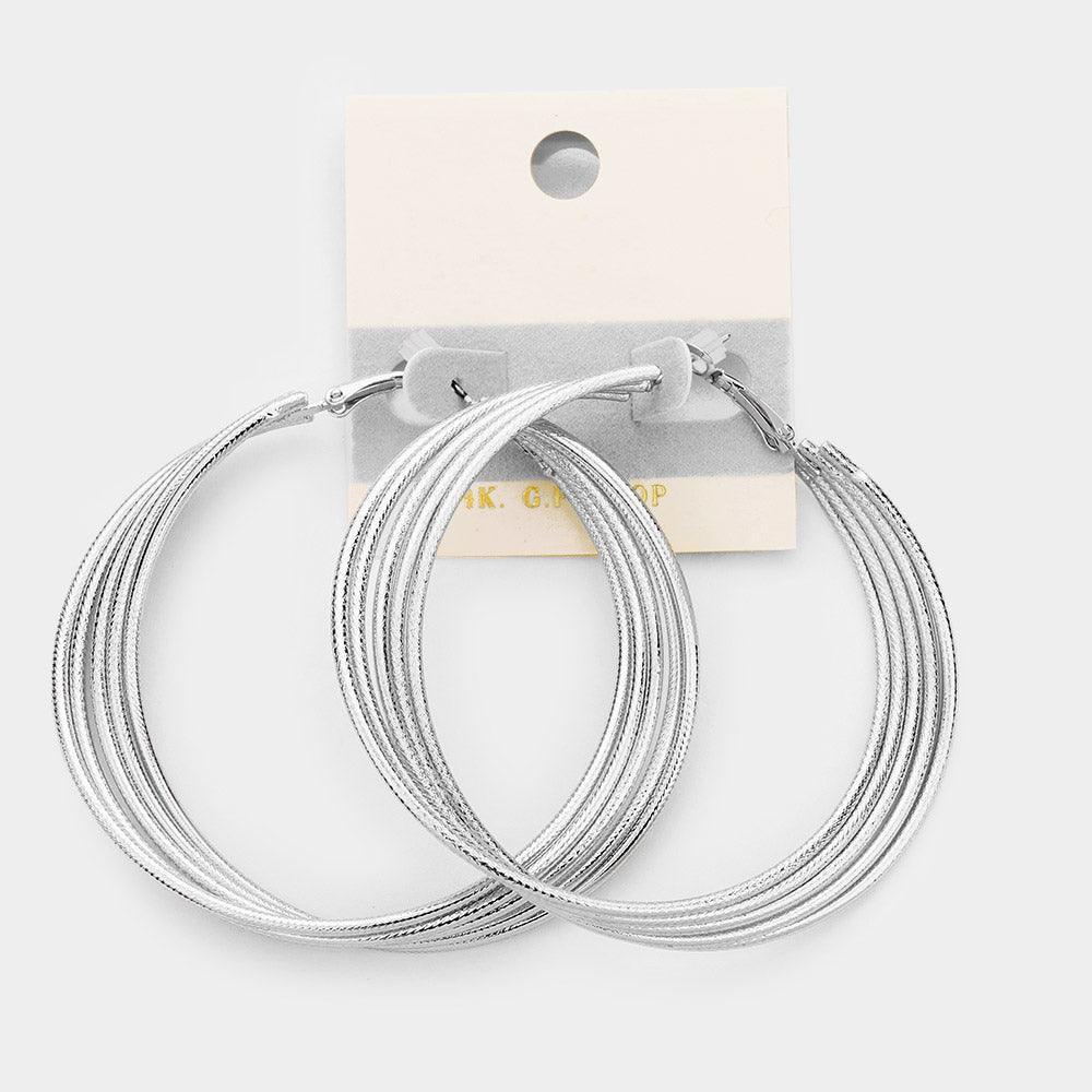 Gold 14K Gold Filled Hoop Metal Earrings - Jewelry Store by Erik Rayo