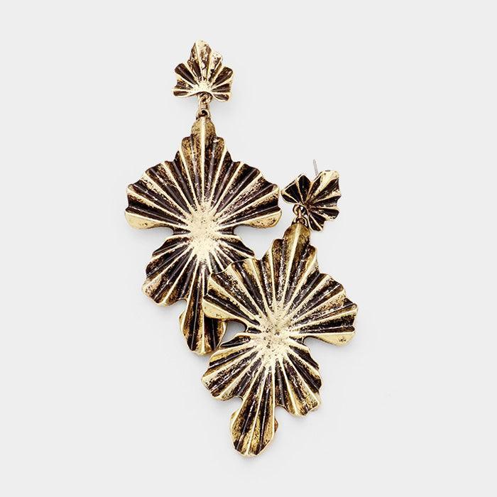 Gold Folded Metal Earrings - Jewelry Store by Erik Rayo