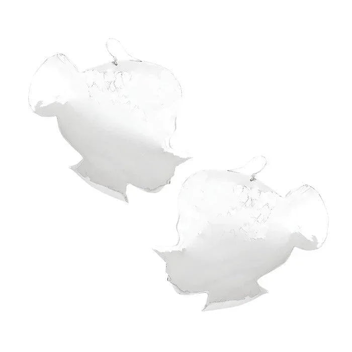 Oversized Girl's Side Face Metal Earrings - Jewelry Store by Erik Rayo