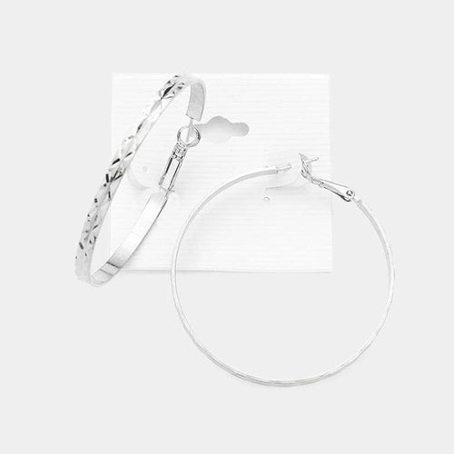 2 Inch Metal Hoop Earrings - Jewelry Store by Erik Rayo
