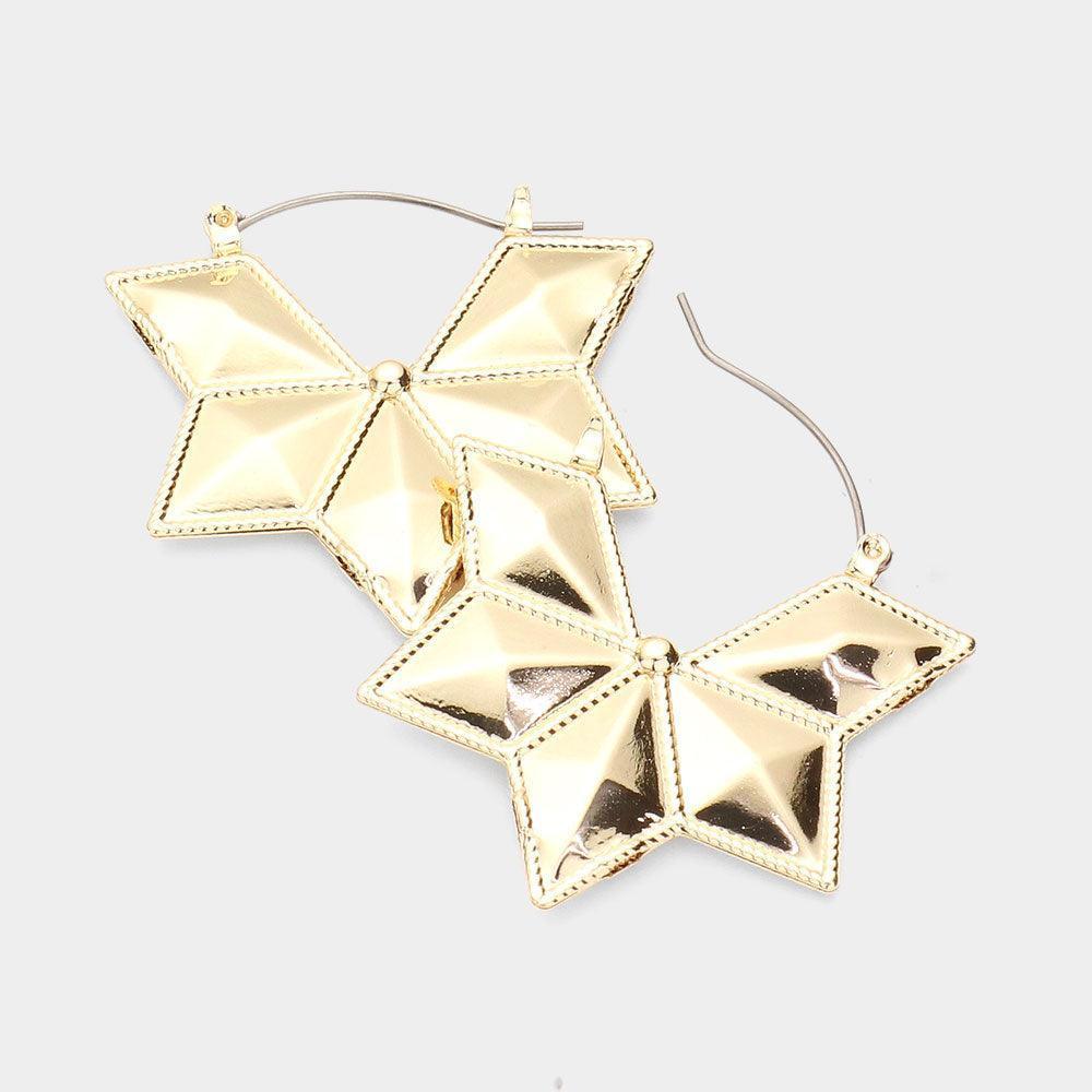 Gold Abstract Pin Catch Earrings - Jewelry Store by Erik Rayo