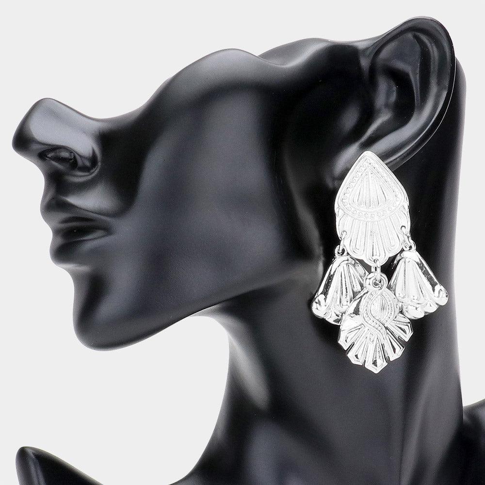 Abstract Metal Dangle Earrings - Jewelry Store by Erik Rayo