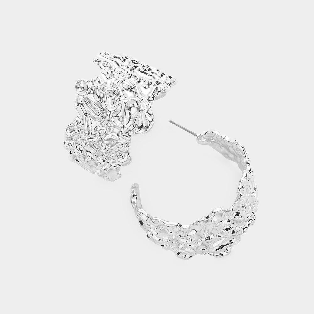 Abstract Metal Hoop Earrings - Jewelry Store by Erik Rayo