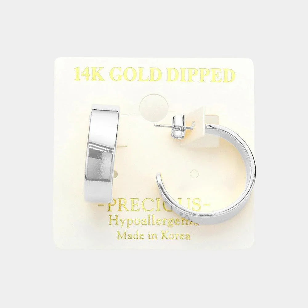 Gold 14K Gold Dipped Hypoallergenic Metal Hoop Earrings - Jewelry Store by Erik Rayo