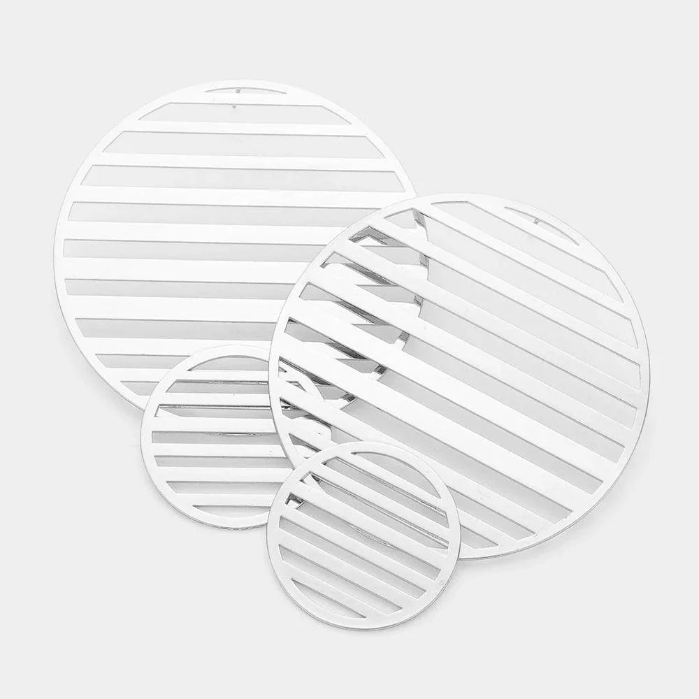 Double Flat Circe Cutout Earrings - Jewelry Store by Erik Rayo