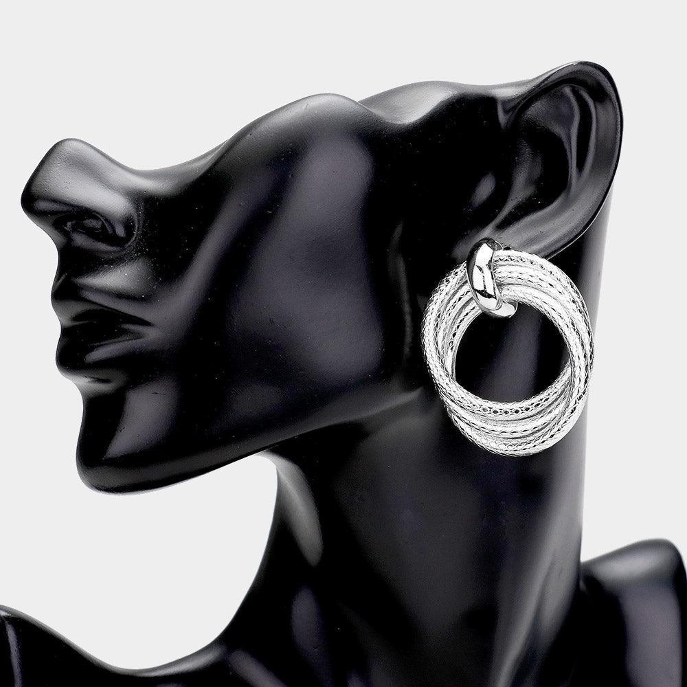 Knotted Triple Open Circle Earrings - Jewelry Store by Erik Rayo