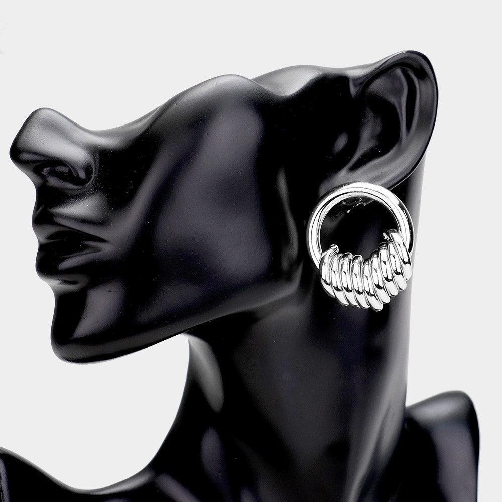 Open Circle Metal Earrings - Jewelry Store by Erik Rayo