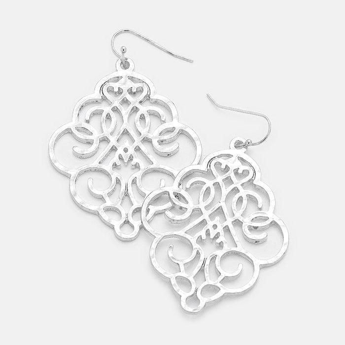 Floral Filigree Drop Earrings - Jewelry Store by Erik Rayo