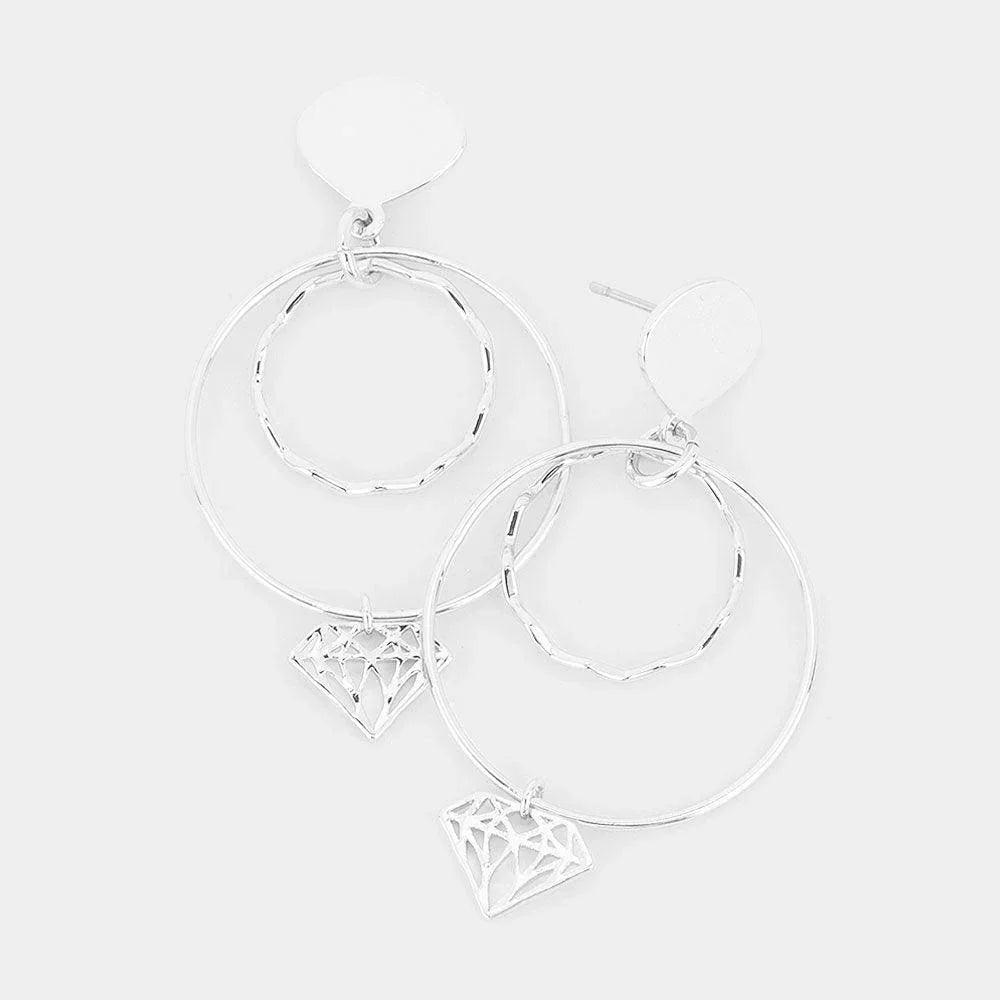 Layered Metal Open Circle Earrings - Jewelry Store by Erik Rayo
