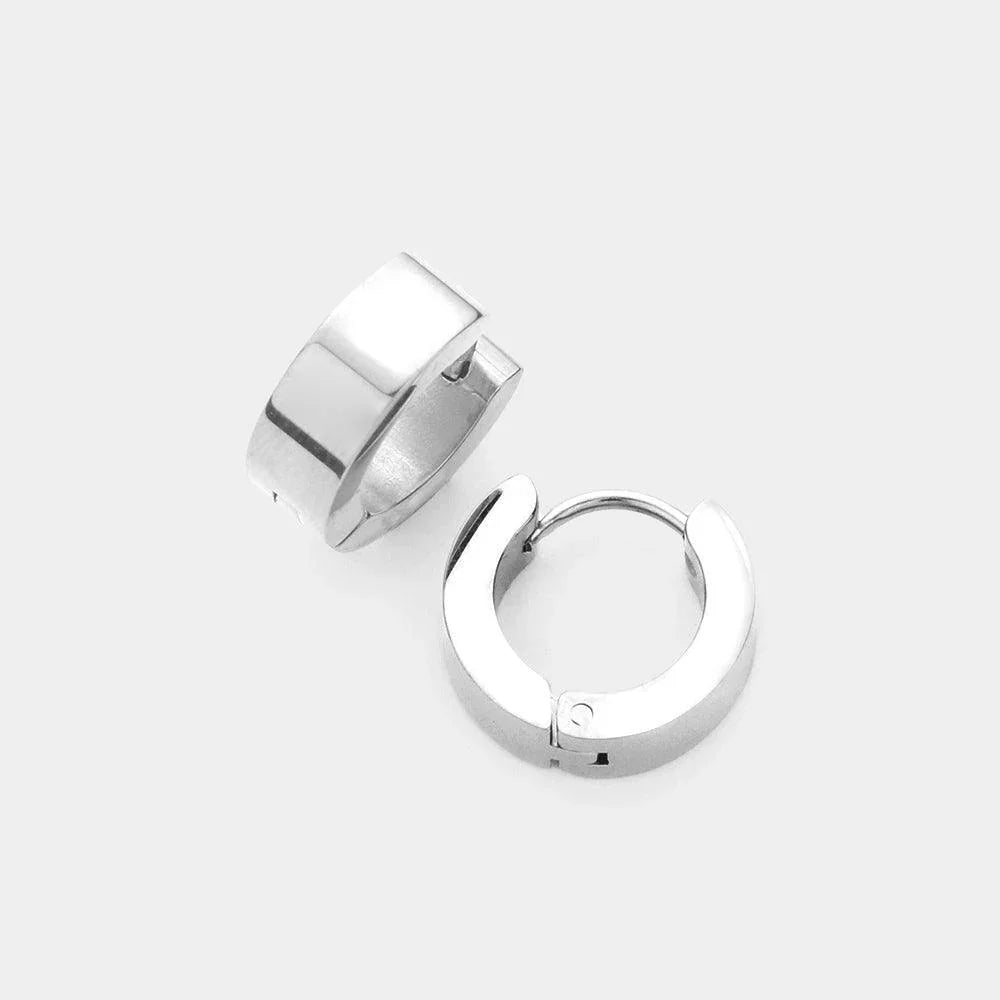 Mini Metal Huggie Hoop Earrings - Jewelry Store by Erik Rayo