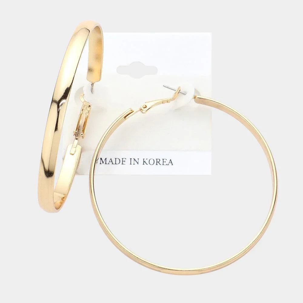 Gold Metal Hoop Earrings - Jewelry Store by Erik Rayo
