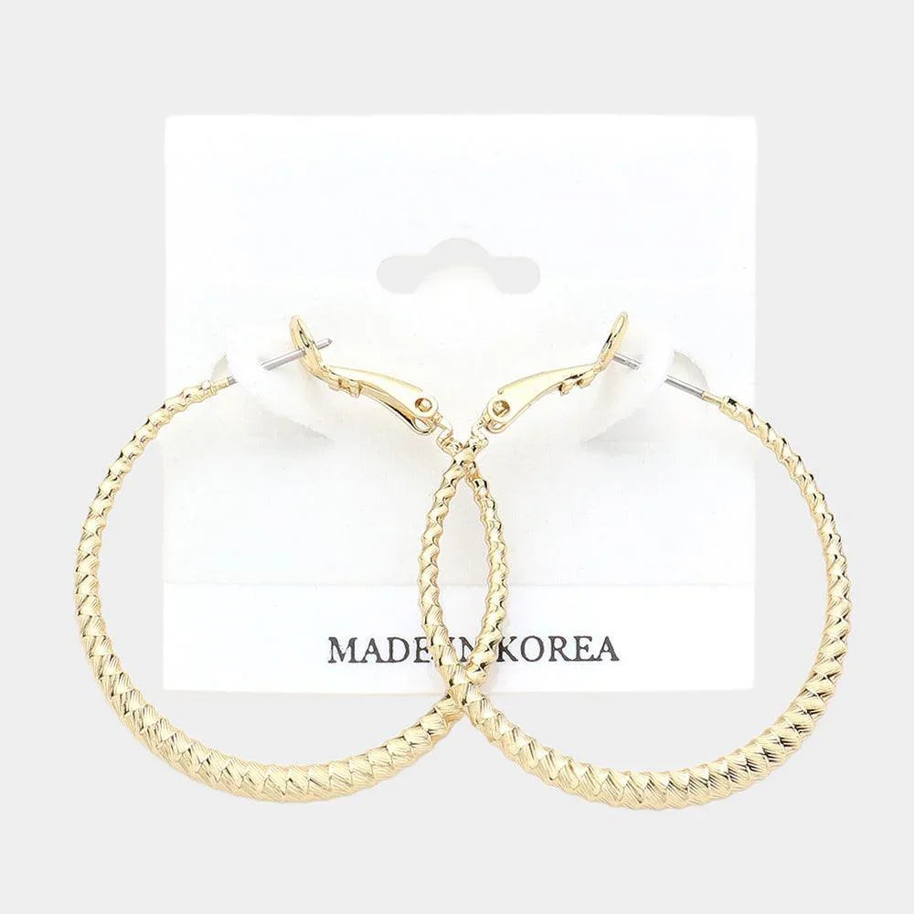 Gold Metal Hoop Earrings - Jewelry Store by Erik Rayo