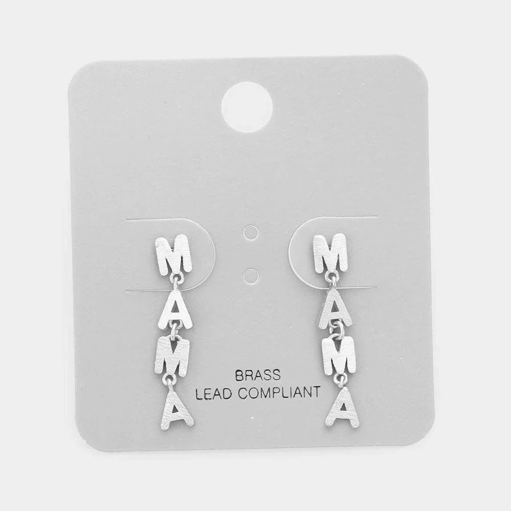Brass Metal MAMA Link Earrings - Jewelry Store by Erik Rayo