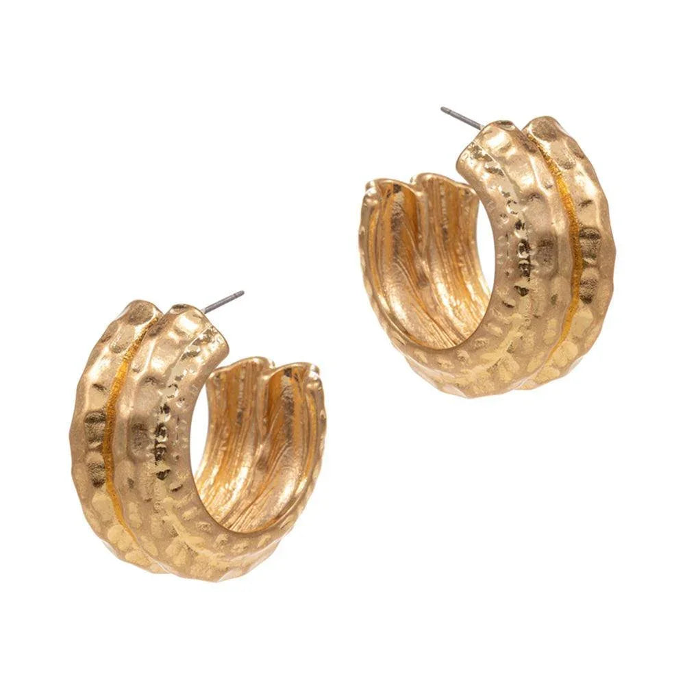 Gold Bold Metal Hoop Earrings - Jewelry Store by Erik Rayo