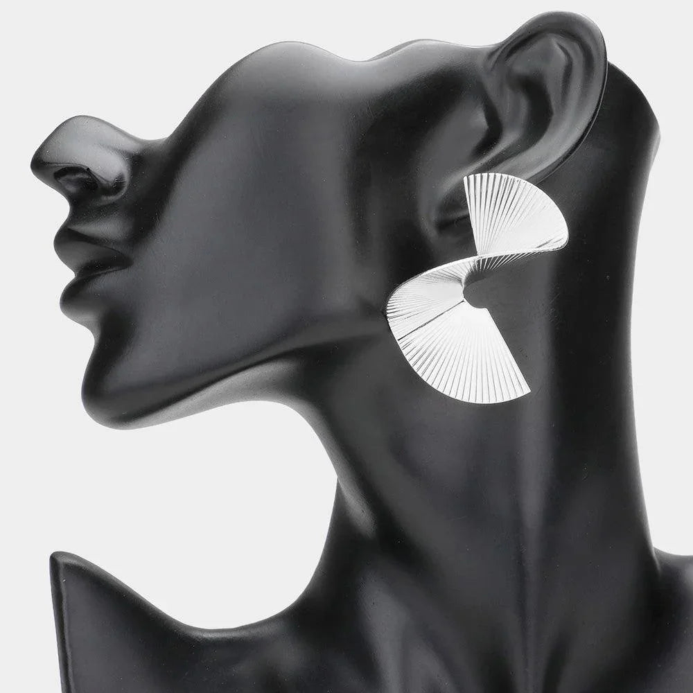 3D Abstract Metal Earrings - Jewelry Store by Erik Rayo