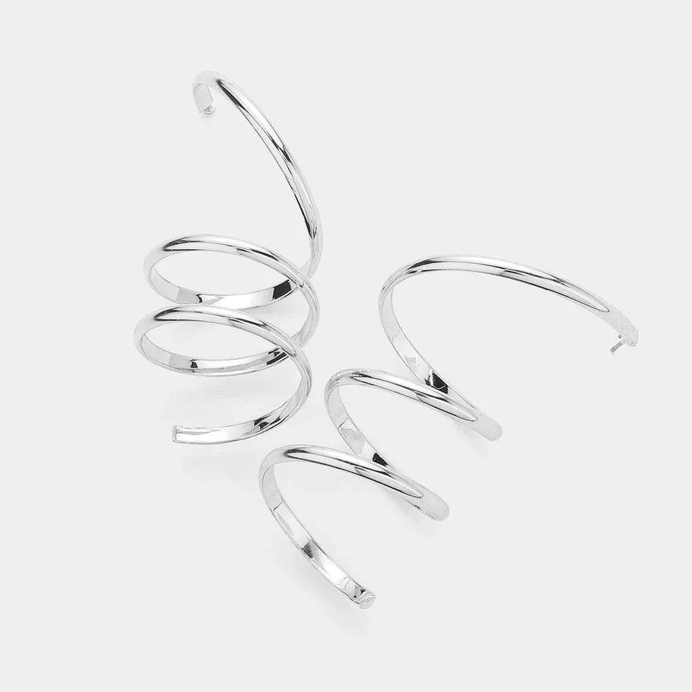 Abstract Metal Spiral Earrings - Jewelry Store by Erik Rayo