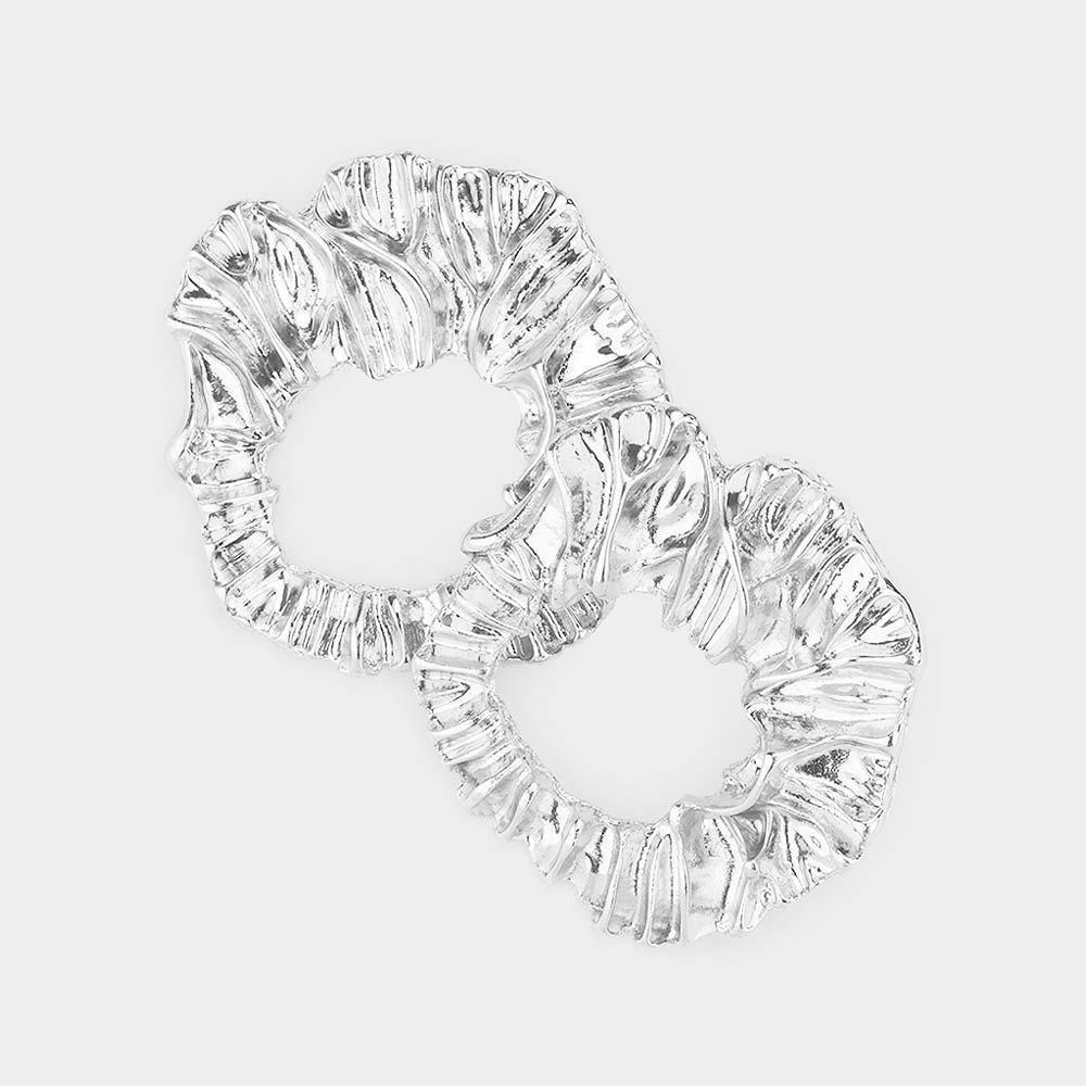 Wrinkle Metal Earrings - Jewelry Store by Erik Rayo