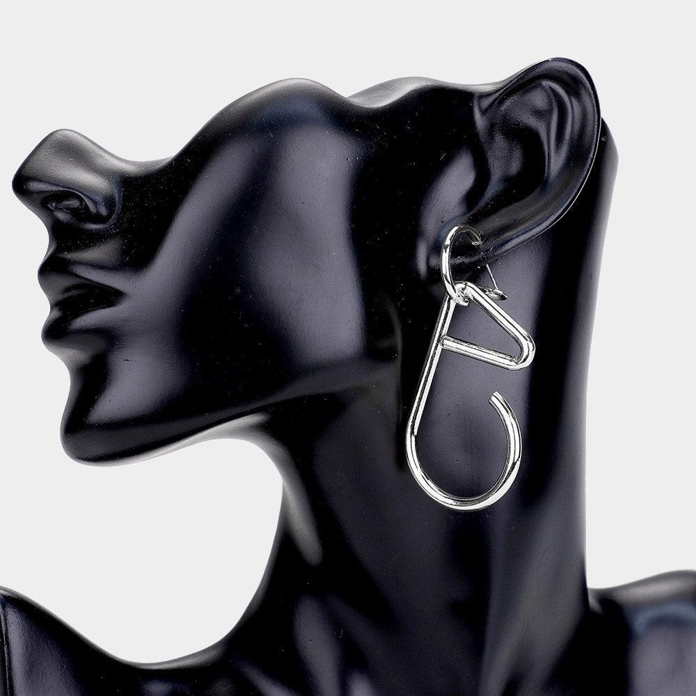 Curved Metal Dangle Earrings - Jewelry Store by Erik Rayo