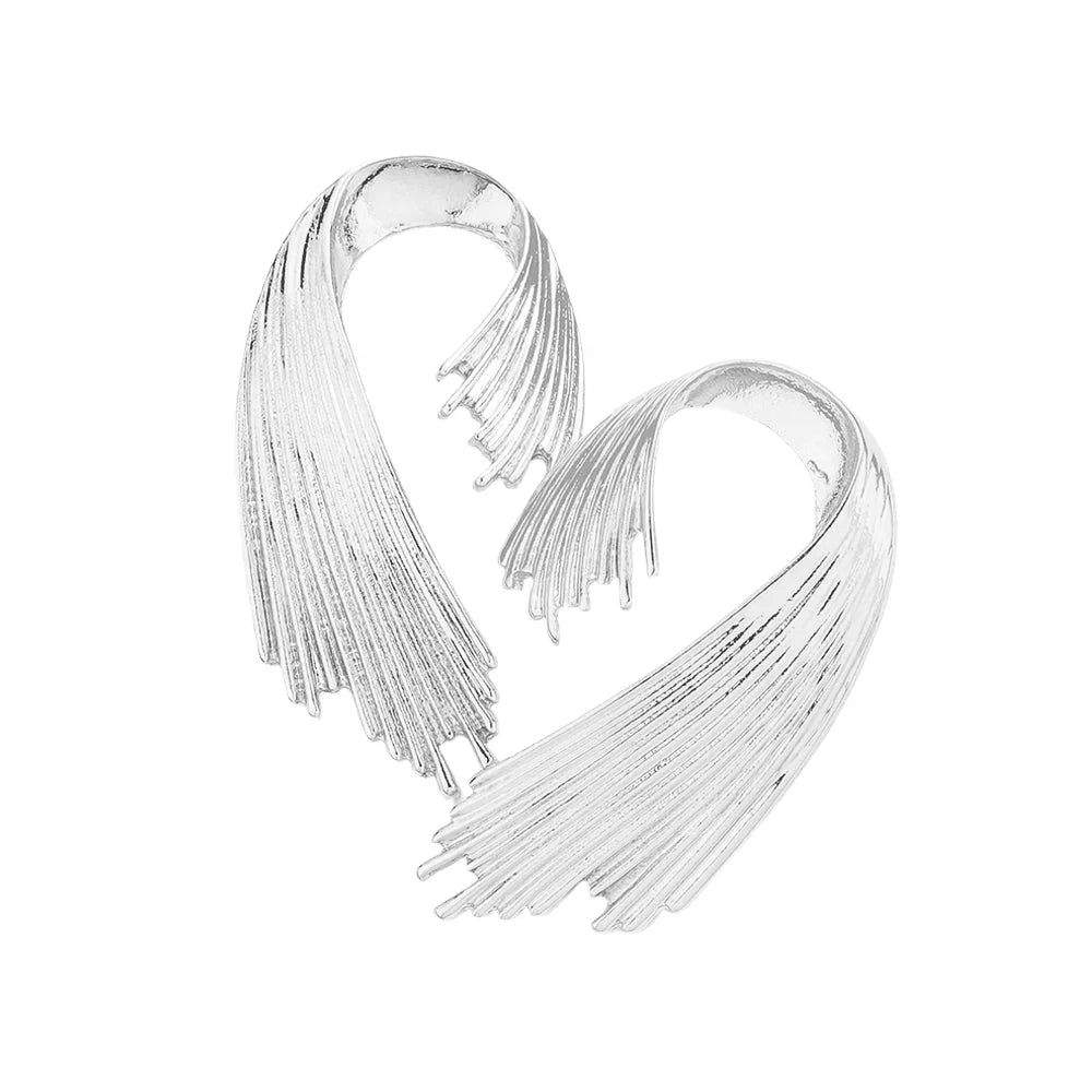 Abstract Curved Metal Earrings - Jewelry Store by Erik Rayo