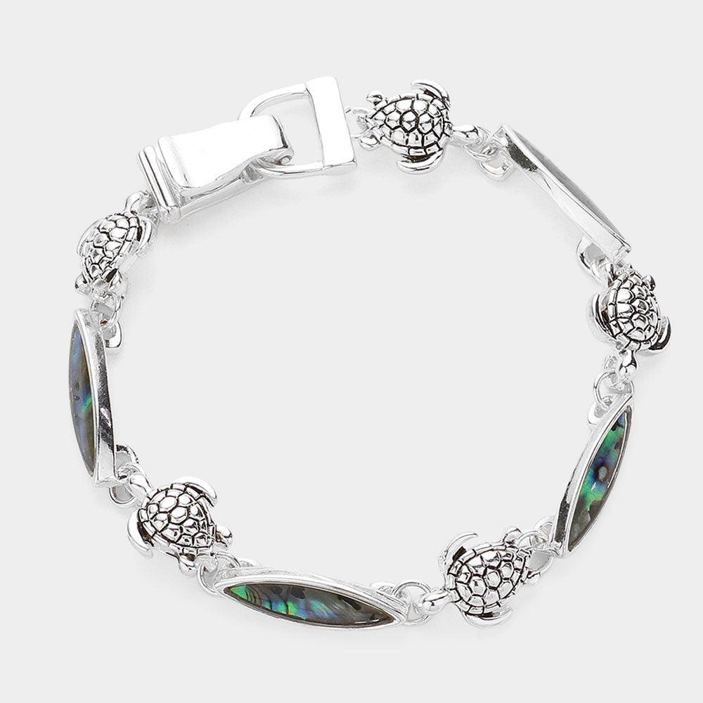 Abalone Antique Turtle Link Magnetic Bracelet