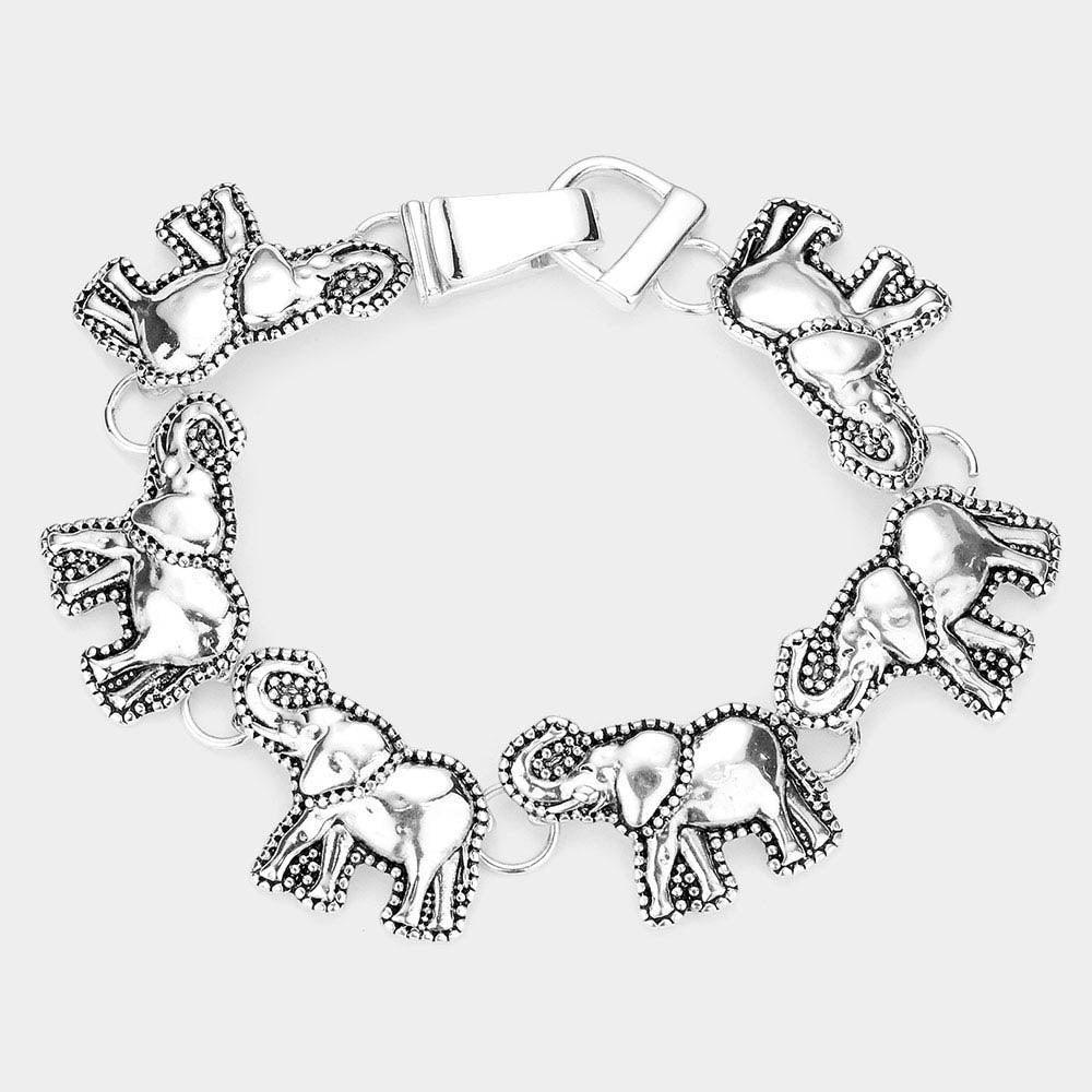 Metal Elephant Link Magnetic Bracelet - Jewelry Store by Erik Rayo