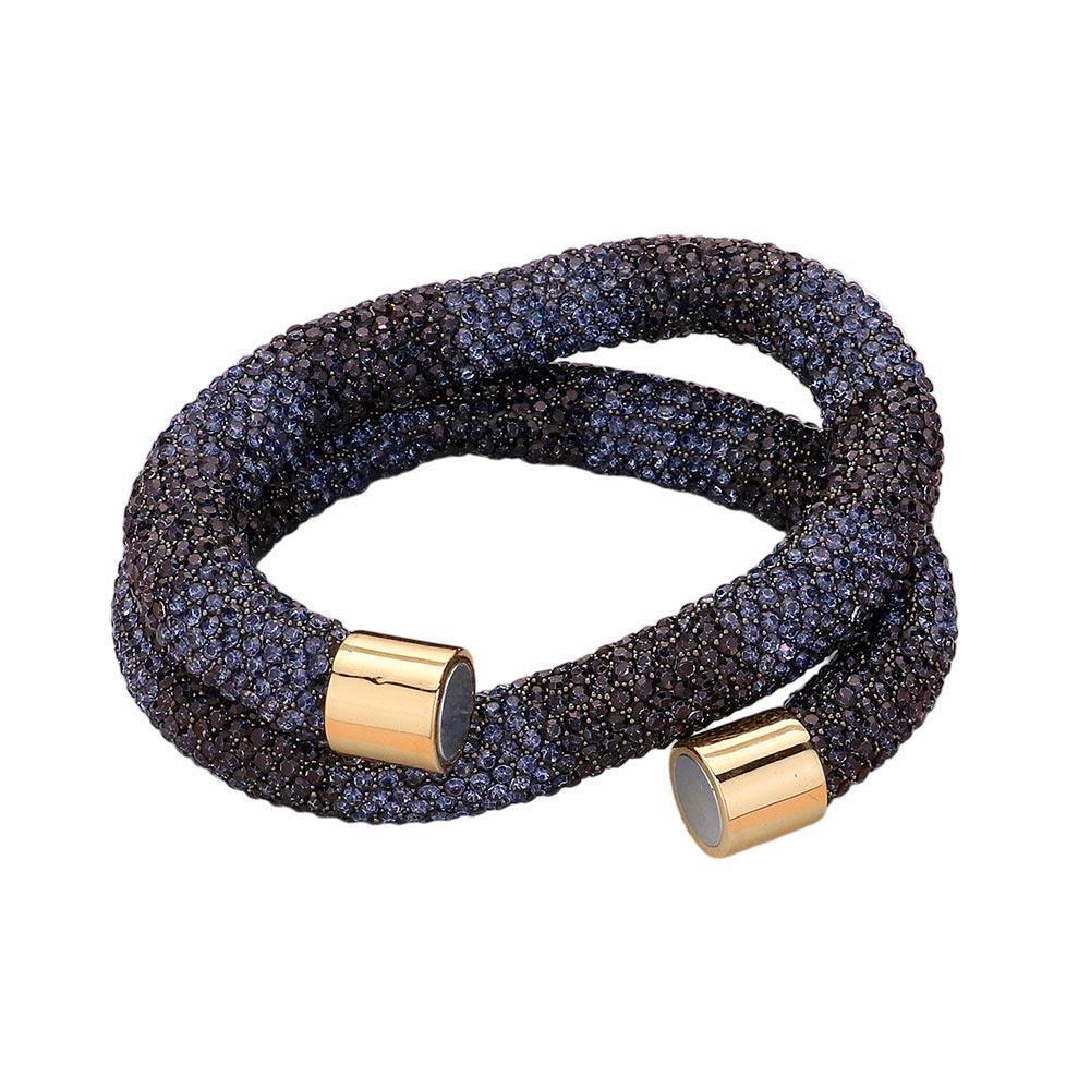 Black Bling Studded Wrap Magnetic Bracelet - Jewelry Store by Erik Rayo