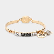 Load image into Gallery viewer, Gold Gentle strength Coiled Bead Magnetic Bracelet
