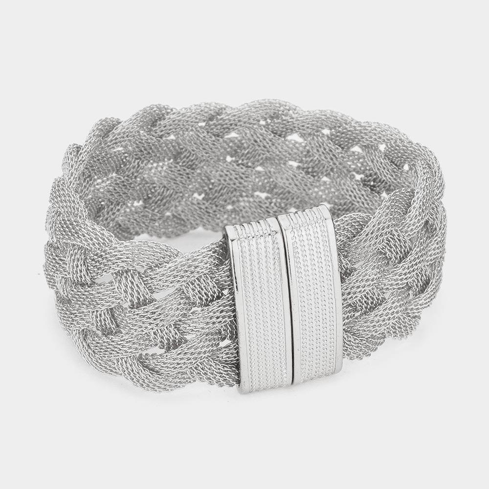 Braided Metal Mesh Magnetic Bracelet - Jewelry Store by Erik Rayo