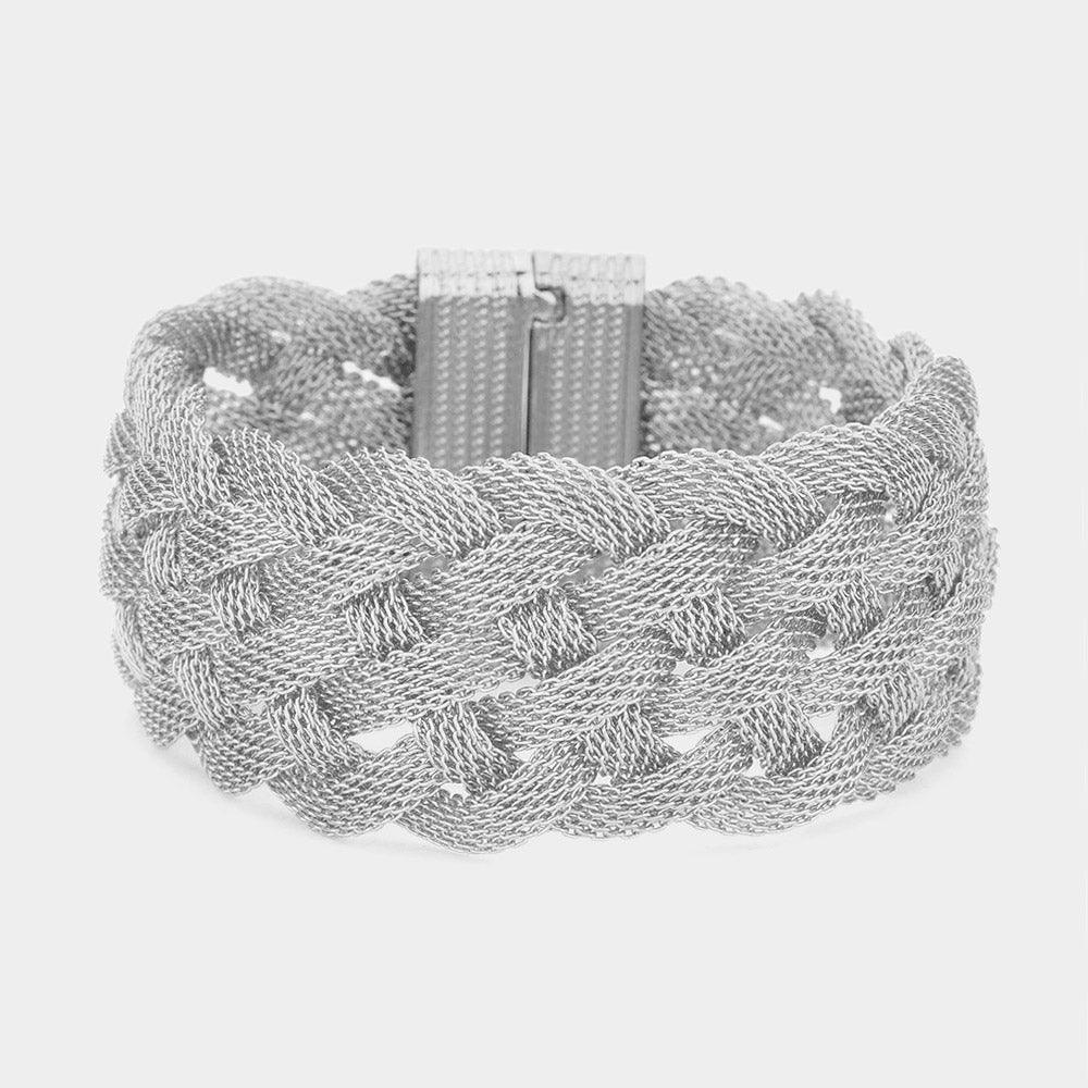 Braided Metal Mesh Magnetic Bracelet - Jewelry Store by Erik Rayo