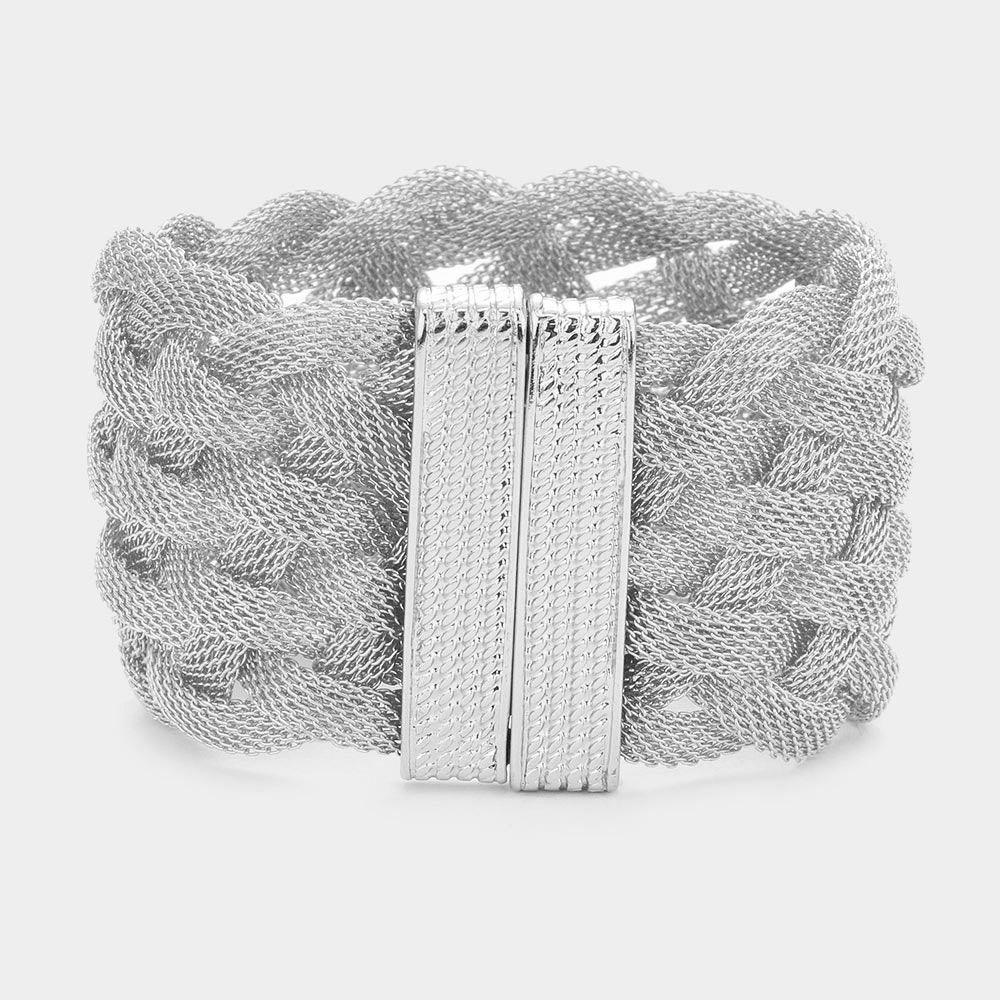 Braided Metal Mesh Magnetic Bracelet - Jewelry Store by Erik Rayo
