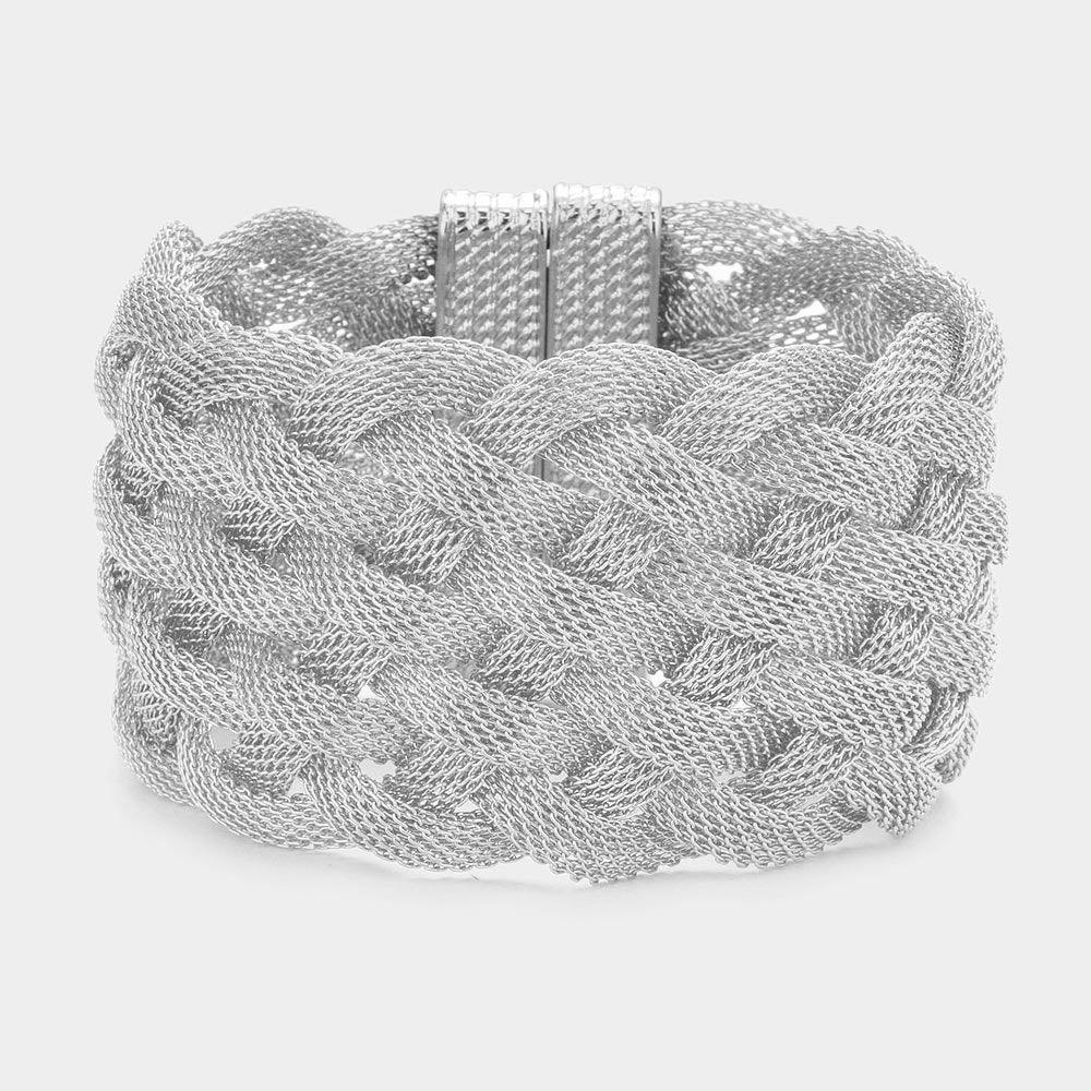 Braided Metal Mesh Magnetic Bracelet - Jewelry Store by Erik Rayo