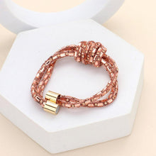 Load image into Gallery viewer, Peach Bling Knot Magnetic Bracelet
