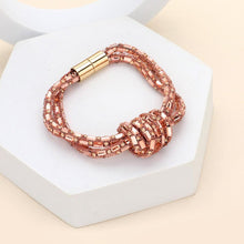 Load image into Gallery viewer, Peach Bling Knot Magnetic Bracelet
