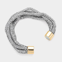 Load image into Gallery viewer, Clear Bling Multi Layered Magnetic Bracelet
