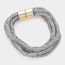 Load image into Gallery viewer, Clear Bling Multi Layered Magnetic Bracelet
