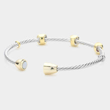 Load image into Gallery viewer, Square CZ Stone Bezel Magnetic Bracelet
