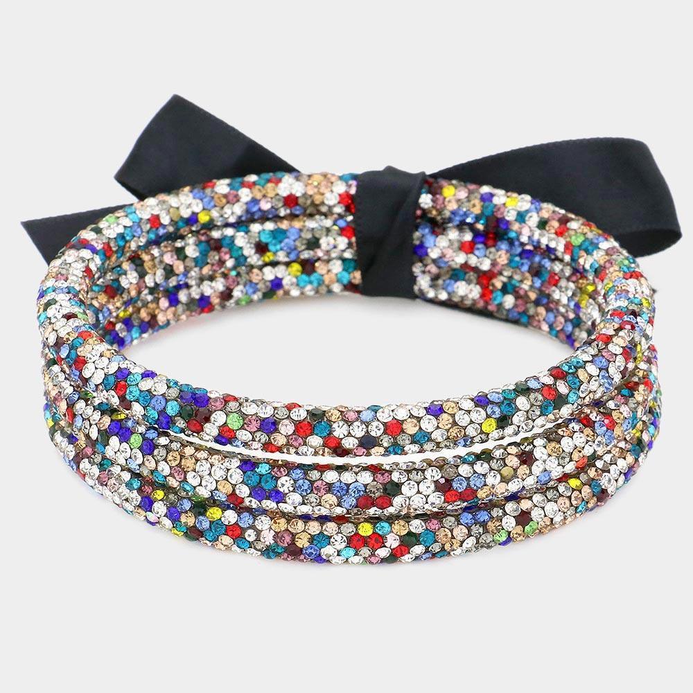 3PCS - Rhinestone Pave Bangle Layered Bracelets - Jewelry Store by Erik Rayo