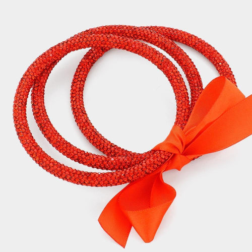 3PCS - Rhinestone Pave Bangle Layered Bracelets - Jewelry Store by Erik Rayo