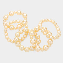 Load image into Gallery viewer, Cream 5PCS - Pearl Strand Stretch Bracelets
