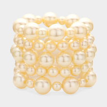 Load image into Gallery viewer, Cream 5PCS - Pearl Strand Stretch Bracelets
