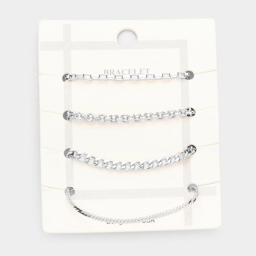 4PCS Metal Chain Bracelets - Jewelry Store by Erik Rayo