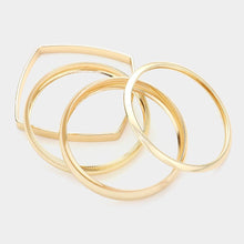 Load image into Gallery viewer, Gold 4PCS  Metal Bangle Bracelets
