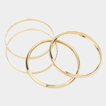 Load image into Gallery viewer, Gold 4PCS  Metal Bangle Bracelets
