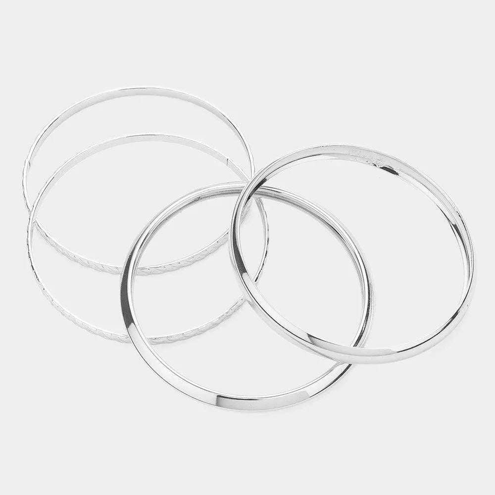 4PCS - Metal Bangle Bracelets - Jewelry Store by Erik Rayo