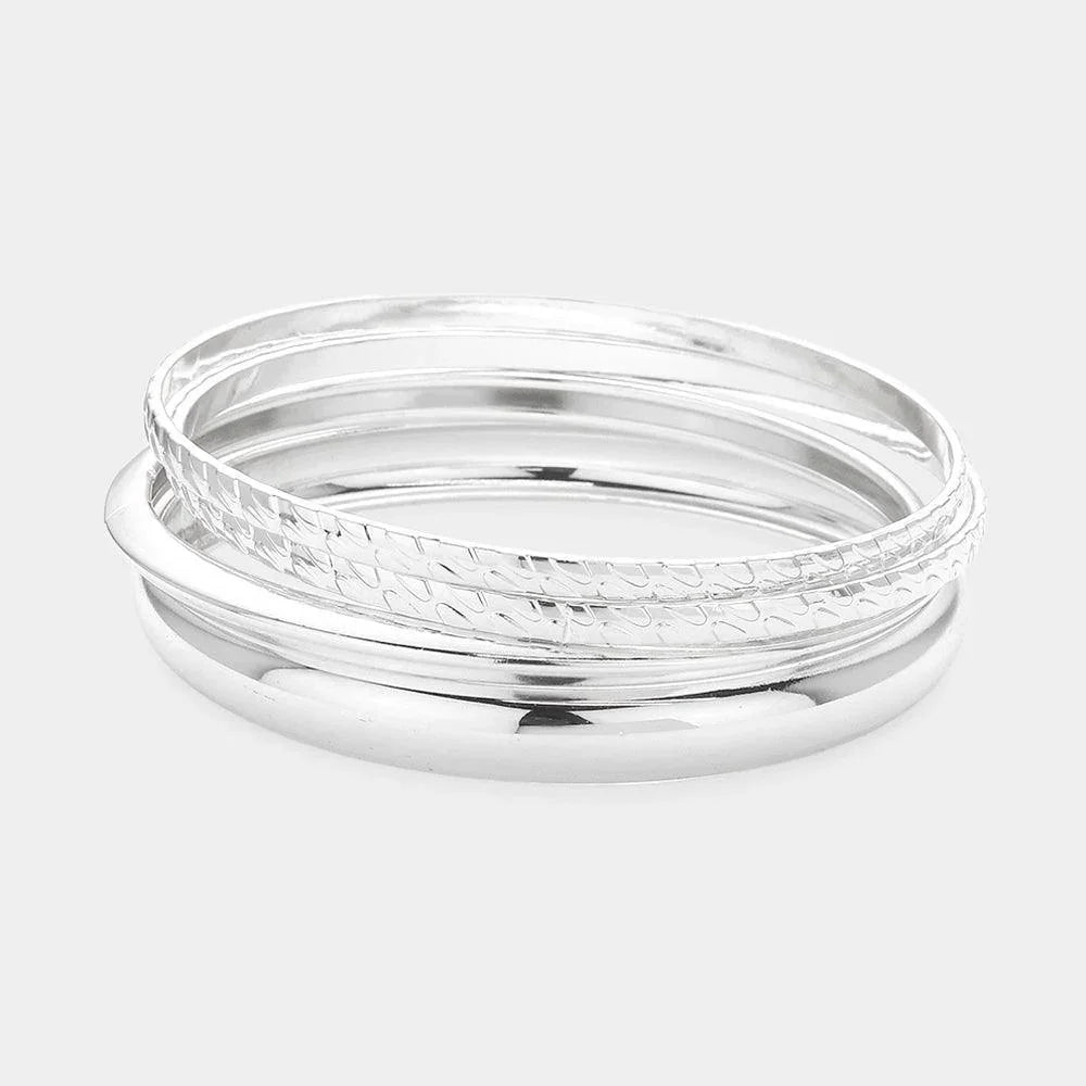 4PCS - Metal Bangle Bracelets - Jewelry Store by Erik Rayo