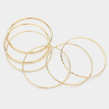 Load image into Gallery viewer, Gold 6PCS  Metal Bangle Bracelets
